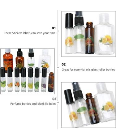 10 Sheets Essential Oil Bottle Stickers Vinyl Essential Oil Labels Oil Bottle Paper Stickers Adhesive Labels Adhesive Stickers Labels Pvc Water Proof Fruits and Vegetables - Buy Online on GoSupps.com