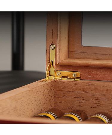 Handmade Cigar Humidor for 20 Counts Spanish Cedar Cigar Box for Men with Hygrometer Humidifier Tight Seal for Best Humidity Black - Buy Online on GoSupps.com