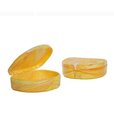 Marble Retainer Cases with Labels - Pack of 6 | Stylish Storage Solution - Buy Online on GoSupps.com