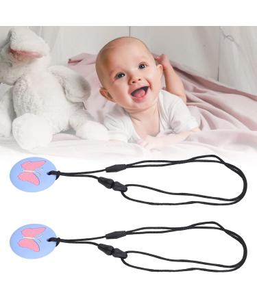 Safe Silicone Chew Necklace for Infants - Sensory Development & Oral Health (Sky Blue) - Easy to Clean International Shipping - Buy Online on GoSupps.com