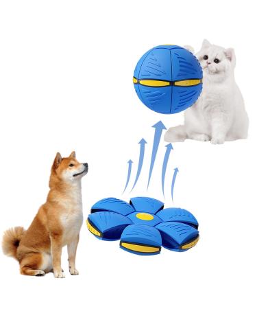 MR.HOKWY Pet Flying Saucer Magic Ball - UFO Pet Flying Disc Ball Creative Fly Saucer Magic Balls Magic Frisbee Dog Toy Ball Fun Puppy Interactive Flying Flat Throw Disc Balls Children Toy