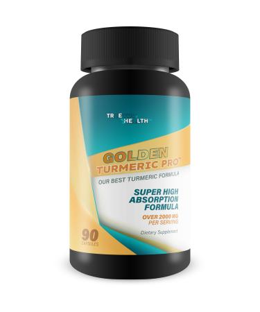 Golden Turmeric Pro - Improved Formula - Our Best High Absorption Turmeric Curcumin Gold Turmeric Capsules - Vitamin D Vitamin C Curcumin Ginger Supplements - Gold Support Supplement