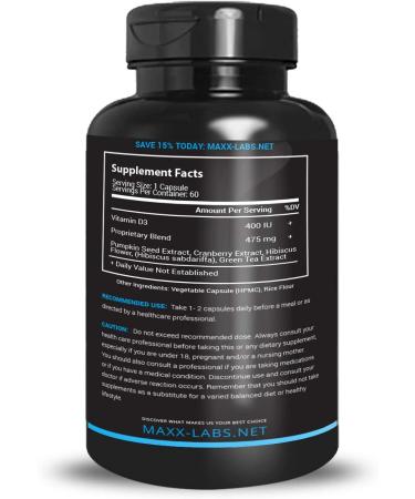 Overactive Bladder Control Pills for Women - Cranberry, Pumpkin Seed Extract & Vitamin D3 Blend - Supports Urinary Tract Health - 60 Capsules - Buy Online on GoSupps.com