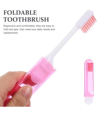 Baluue 4 Pack Portable Folding Travel Toothbrushes - Compact Toothbrushes with Built-in Case for Hiking Camping & Travel - Buy Online on GoSupps.com