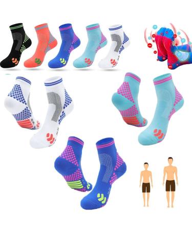OLENZA HIGHERSOCKS 2023 Far Infrared Schorl Titanium Ion Heightening Booster Socks Comfort Tourmaline Socks for Men & Women Large 3pcs B