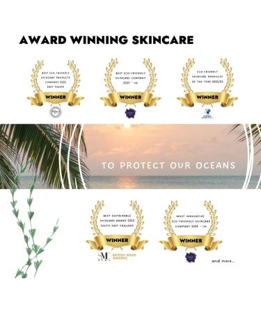 Eco Skincare *Ocean Saver Suds* 2in1 Shampoo & Shower Gel min. 96% Biodegradable Vegan Plastic Free Made in UK for Clean Hair and Fresh Feeling 250ml (Active Burst) - Buy Online on GoSupps.com