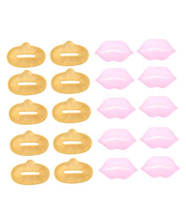 SOESFOUFU 20pcs Collagen Lip Mask Pads Moisturizing and Exfoliating Treatment for Smooth Plump Lips Gentle Formula for All Skin Types Anti-wrinkle and Hydrating Essence