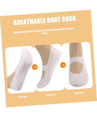 DRESSOOS 1 Pair Silicone Arch Gel Moisturizing Socks Plantar Socks Cooling Heel Repair Socks Silicone Socks Beach Socks Arch Socks Spa Men and Women White Dance Socks - Buy Online on GoSupps.com
