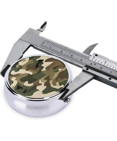 Green Camo Round Pill Box | 3 Compartment Portable Travel Medicine Organizer - Buy Online on GoSupps.com