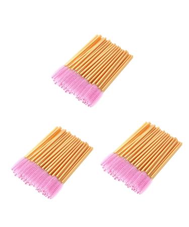 Baluue 150 Pcs Mascara Brush Applicator Eyelash Mascara Make up for Face Colored Mascara 150pcsx3pcs Pinkx3pcs