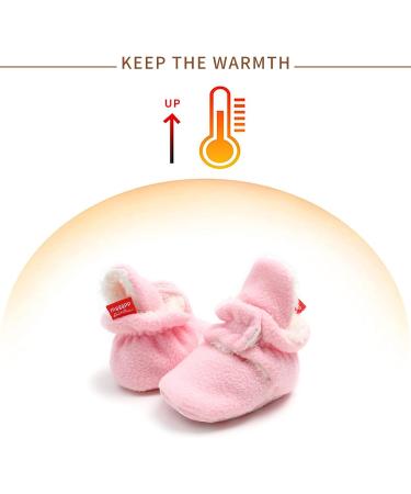 EDOTON Unisex Newborn Winter Boots - Warm Non-Slip Sole Bootie Sock (12-18 Months, Pink) - Buy Online on GoSupps.com