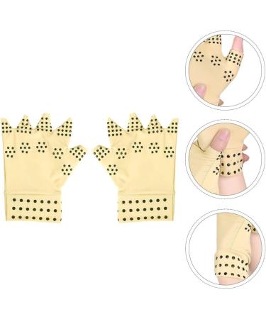 Buy Fingerless Mittens for Men - Magnetic Gloves for Carpal Tunnel & Tendonitis (Khaki) - International Shipping Available - Buy Online on GoSupps.com