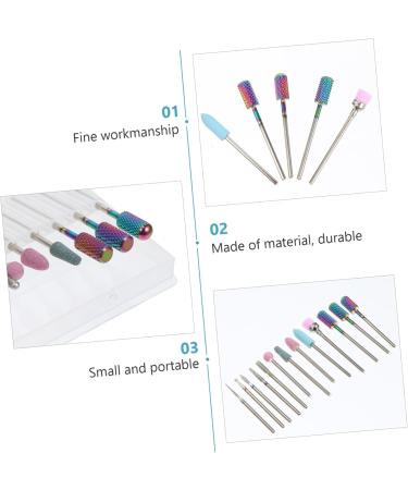 Beavorty 1 Nail Drill Set drill bits nail polishing tools nails gel remover nail drill heads manicure file bit nail polish gel manicure drill bit kit Acrylic head to rotate ceramics - Buy Online on GoSupps.com