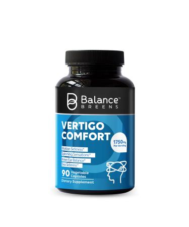 Balance Breens Vertigo Relief Supplement 1750 Mg - Motion Sickness, Dizziness, Tinnitus, Migraine - Inner Ear Balance - Alternative to Anti Vertigo Bracelet & Pillow - Non-GMO 90 Vegan Capsules