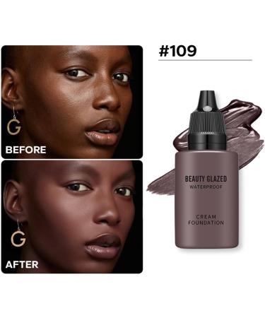 Beauty Black Matte Long Lasting Liquid Foundation Dark Concealer High Coverage Liquid Foundation (Size : 109) - Buy Online on GoSupps.com
