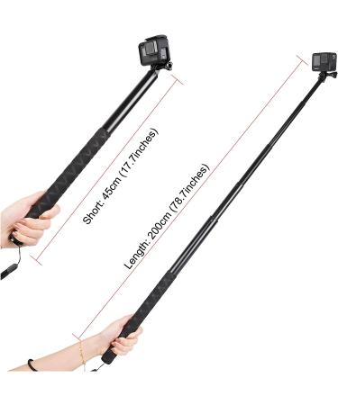 79-inch Selfie Stick for GoPro, DJI, AKASO, Insta360 - Extendable Monopod for Action Cameras - Buy Online on GoSupps.com