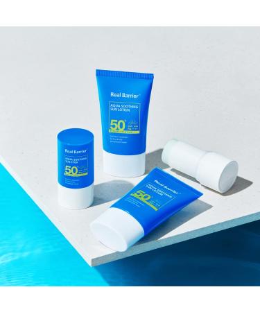 Real Barrier Aqua Soothing Sun Stick SPF50+PA++++ 21g - Cooling Moisturizing Sunscreen with Xylitol - Travel-Friendly Korean Skincare - Buy Online on GoSupps.com