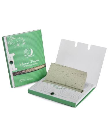 Green Tea Oil Absorbing Tissues - 100ct Premium Face Blotting Paper - Large 10x7cm Sheets, No Waste, Easy to Carry - Pack of 1 - Buy Online on GoSupps.com