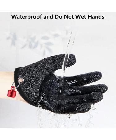 Czlinodumx Waterproof Fishing Gloves | Anti-Cut & Magnetic Lock Hunting Gloves for Safe Pike & Catfish Handling (Left Hand) - Buy Online on GoSupps.com