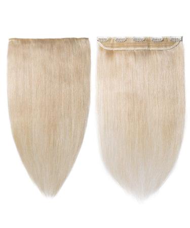 SEGO Clip In Extensions - 100% Remy Human Hair Straight Platinum Blonde #60-1 14 (35cm) 45g Hairpiece for Volume & Length - Buy Online on GoSupps.com