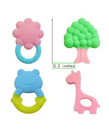 4-Pack Baby Silicone Bite Toy Set | BPA-Free Chewelry for Infants & Toddlers | Soft Molar Bite Ring & Sensory Tools (0-12 Months) - Buy Online on GoSupps.com