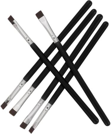 Healeved 24 Pcs Flat Eyebrow Brush Eyeshadow Brush Eyebrow Eyeliner Flat Makeup Brush Artificial Fiber Black - Buy Online on GoSupps.com