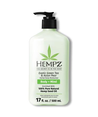 HEMPZ Body Lotion - Green Tea & Asian Pear Daily Moisturizing Cream  Shea Butter Body Moisturizer - Skin Care Products  Hemp Seed Oil - Large