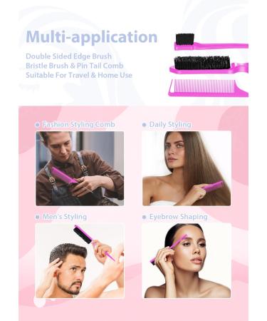 Hair Grooming Kit: Ultimate Wax Stick Slick Back Brush & Comb Set for Frizz Control & Flyaway Taming - Shop Internationally - Buy Online on GoSupps.com