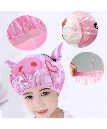 Fininno 3-Pack Kids Waterproof Shower Caps | Reusable Hair Hoods for Children - Buy Online on GoSupps.com