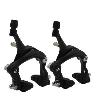 Long Reach Front & Rear Bike Caliper Brakes, Aluminum Alloy Single-Pivot Sidepull C Brakes, with Brake Pads (1 Pair)