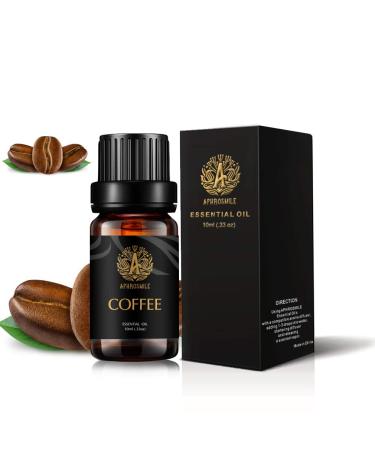 Aromatherapy coffee essential oil for diffuser 10ml 100% pure coffee essential oil for at home massage therapeutic degree coffee essential oil for skin & hair care humidifier