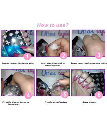 Geometric Swirl Leopard French Nail Stamping Plates Set - Nail Art Templates Kit - Buy Online on GoSupps.com