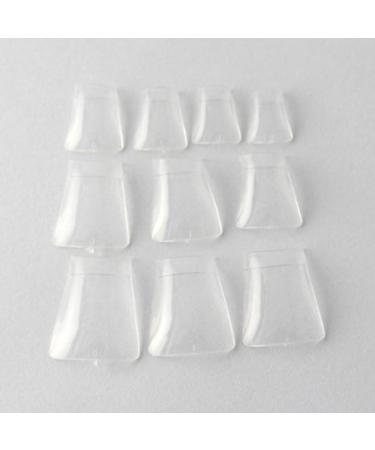 enForten 500 pcs Clear Crystal Duck Feet Style Duck Nail Tips Wide French False Nail Tips Acrylic Nail