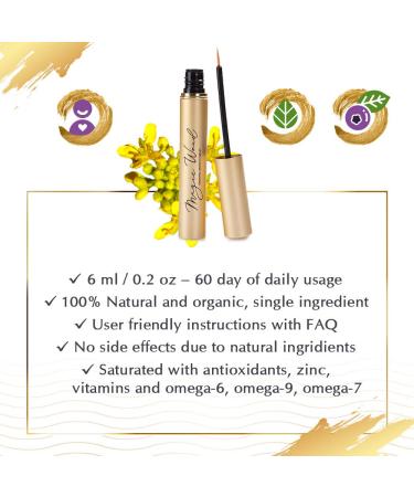 Organic Eyelash & Eyebrow Growth Serum - Enhancing Formula | Shop Now - Buy Online on GoSupps.com