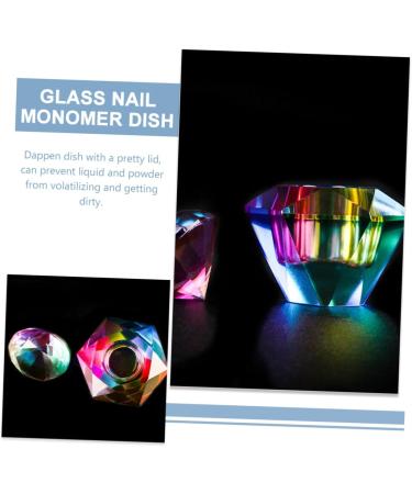 DRESSOOS Nail Art Dappen Dish Dappen Dish Bowl Dappen Dish for Acrylic Nails Nail Glitter Holder Dappen Bowl Crystal Nail Jar Nails Tips Art Dappen Dish Nail Dish Diamond Glass Manicure - Buy Online on GoSupps.com