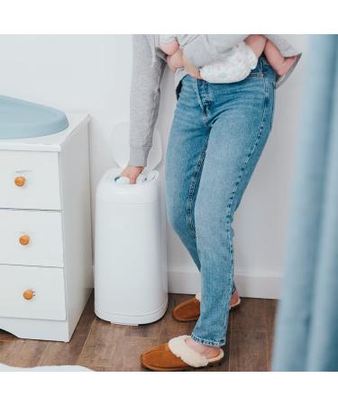 Angelcare Diaper Pail with 3 Refill Packs - Odor Control High Capacity Antibacterial Waste Bin - Easy Use in White - Buy Online on GoSupps.com