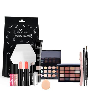 RoseFlower 12 Pcs Professional Makeup Set with Gift Bag - Full Cosmetics Starter Kit for Women | Concealer, Eyeshadow, Lipstick, Blush Palette - Ideal Birthday & Xmas Gift - Buy Online on GoSupps.com