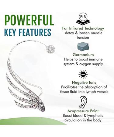 Visiblurry Acupressure Earrings - Scratch-Resistant Slimming Ear Cuff Clip for Men & Women | Non-Pierced Angular Wing Design - Buy Online on GoSupps.com