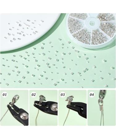 PandaHall 3000 Pcs Brass Crimp Tube Beads Set for DIY Jewelry Making - Silver Cord End Caps for Earrings and Necklaces - Buy Online on GoSupps.com