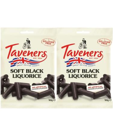2 x Taveners Soft Black Liquorice 65g - Classic British Confectionery Treat - Buy Online on GoSupps.com