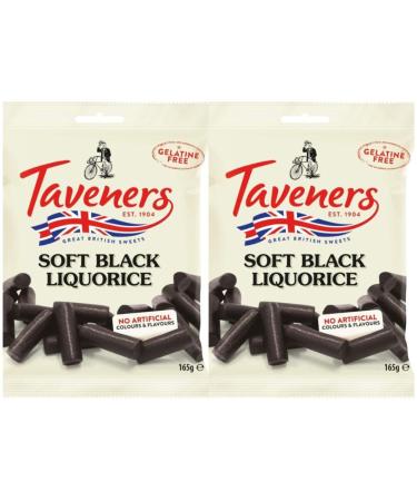 2 x Taveners Soft Black Liquorice 65g - Classic British Confectionery Treat - Buy Online on GoSupps.com