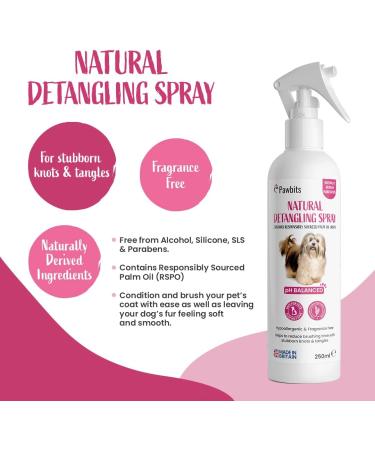 Dog Detangler Spray - Professional Grooming Formula for Dematting and Detangling - Hypoallergenic, Fragrance-Free - 250ml - Buy Online on GoSupps.com