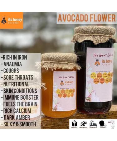 Honey Avocado Flower 100% Raw Pure Spanish Natural Unpasteurised Fresh Certified Avocado Flower Honey 1 Kg - Buy Online on GoSupps.com