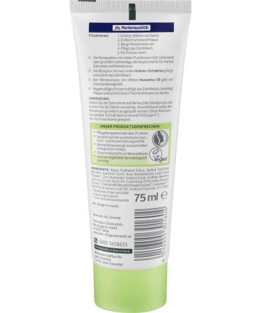 Buy 2 x alverde NATURKOSMETIK 5in1 Nanaminze Toothpaste 75ml - Natural Oral Care International Shipping Available - Buy Online on GoSupps.com