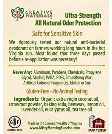 3-Day Natural Deodorant - New Softer Formula - All Natural Farm Tested (2.5 oz Stick) Gluten Free Aluminum Free (Rejuvenate) - Buy Online on GoSupps.com