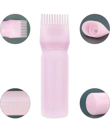 Yebeauty Root Comb Applicator Bottle Set - 6oz Hair Dye Brush with Scale, Pink - 2 Pack - Buy Online on GoSupps.com