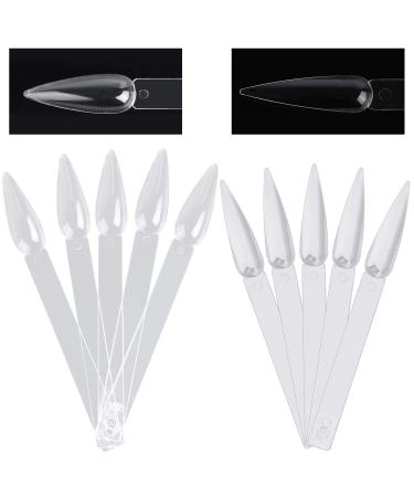 160 Clear Stiletto Nail Swatch Sticks for Gel Polish Display - Nail Sample Sticks - Pack of 160 - Buy Online on GoSupps.com