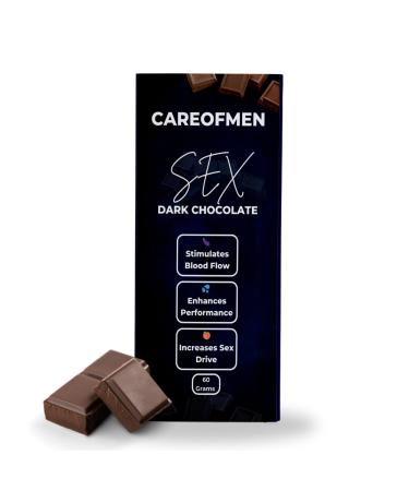 Careofmen Chocolate Bar 60 Grams (Dark Chocolate) Dark Chocolate 60 Grams