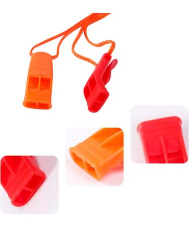 20 Pcs Plastic Emergency Safety Whistle Set with Lanyard - Red and Orange - Buy Online on GoSupps.com