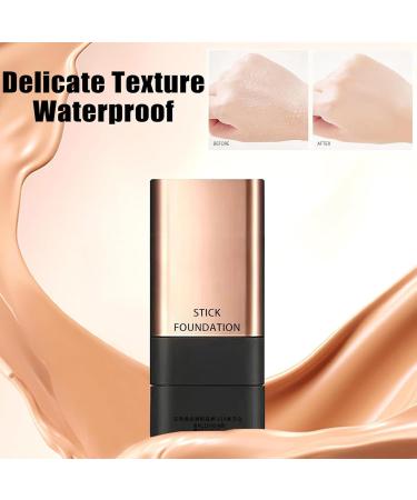 2 in 1 Luxury Anti-Wrinkle Foundation Stick Korean Flawless Eraser Foundation Stick Double Head Makeup Stick Lightweight Moisturizing Foundation Stick with Brush (01# 2Pcs) - Buy Online on GoSupps.com